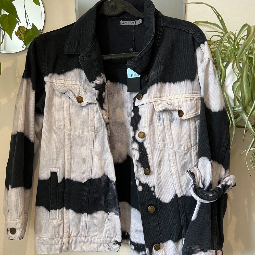 LF Black and White Dyed Jean Jacket